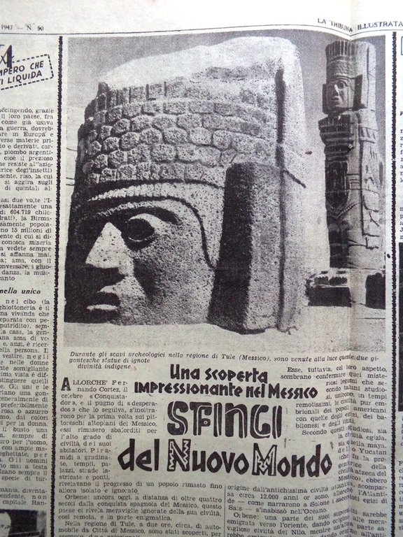 La Tribuna Italia Illustrata 14 Dicembre 1947 Indipendenza Birmania Sfingi …