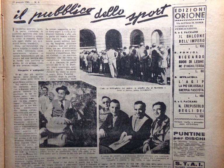 La Tribuna Italia Illustrata 14 Gennaio 1945 WW2 Montecitorio Belfiore …