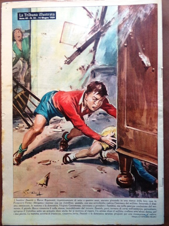 La Tribuna Italia Illustrata 14 Giugno 1959 Scimmie Spazio Festival …