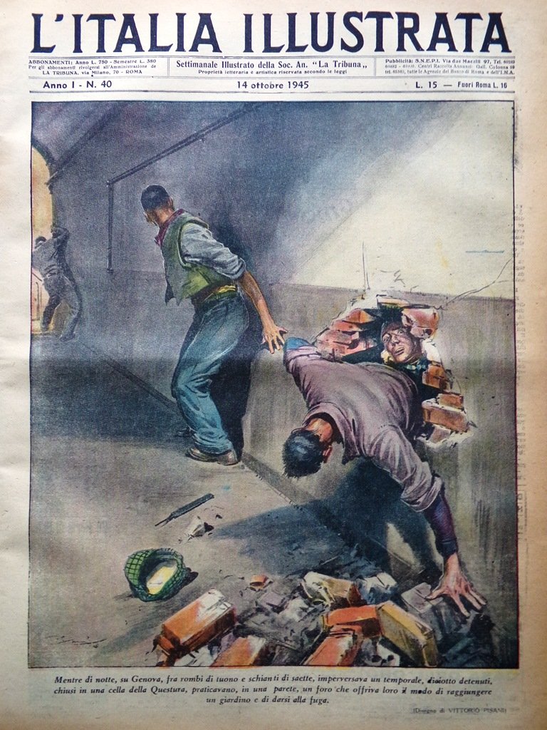 La Tribuna Italia Illustrata 14 Ottobre 1945 Aerodromi Gray Bomba …