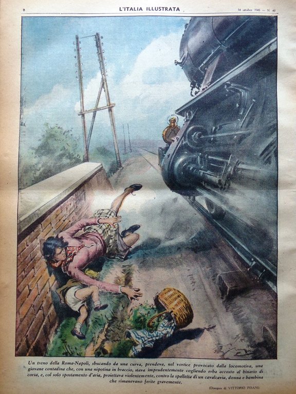 La Tribuna Italia Illustrata 14 Ottobre 1945 Aerodromi Gray Bomba …