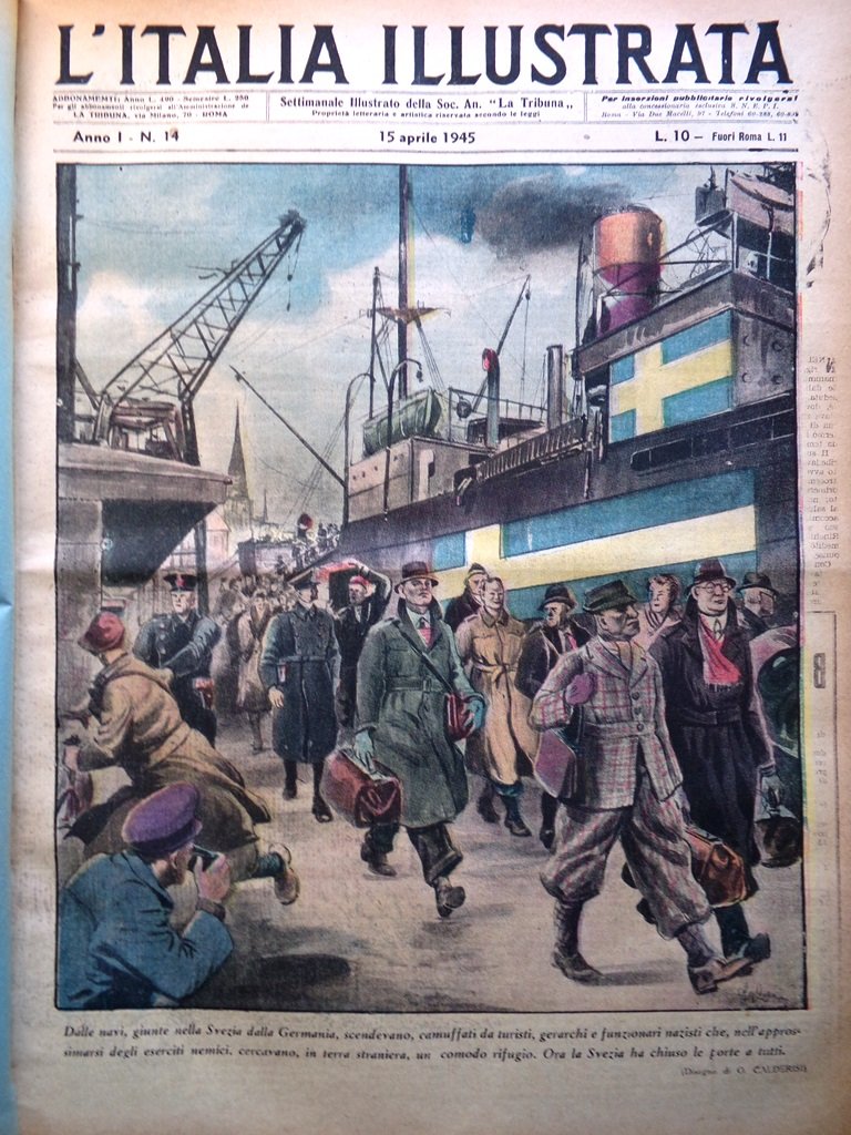 La Tribuna Italia Illustrata 15 Aprile 1945 WW2 Amazzonia Dennis …
