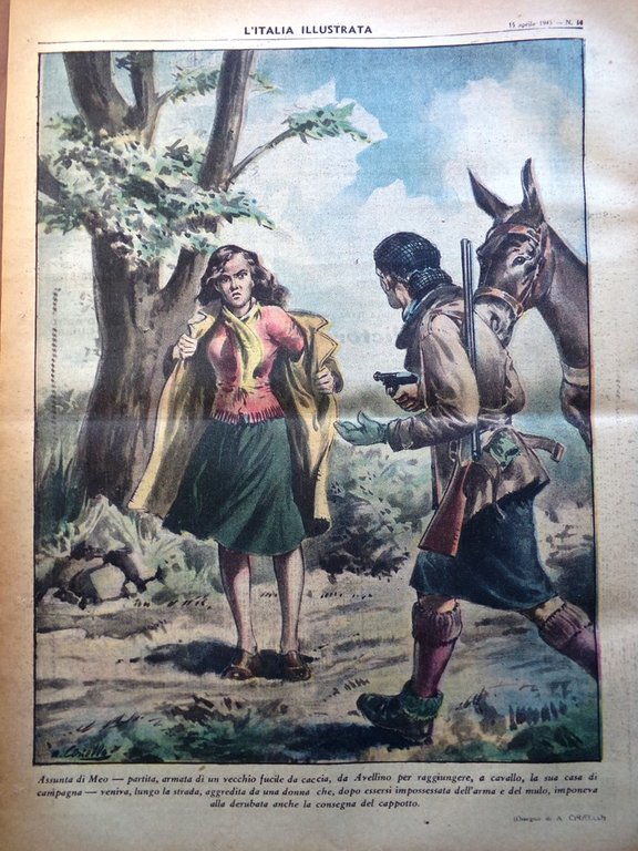 La Tribuna Italia Illustrata 15 Aprile 1945 WW2 Amazzonia Dennis …