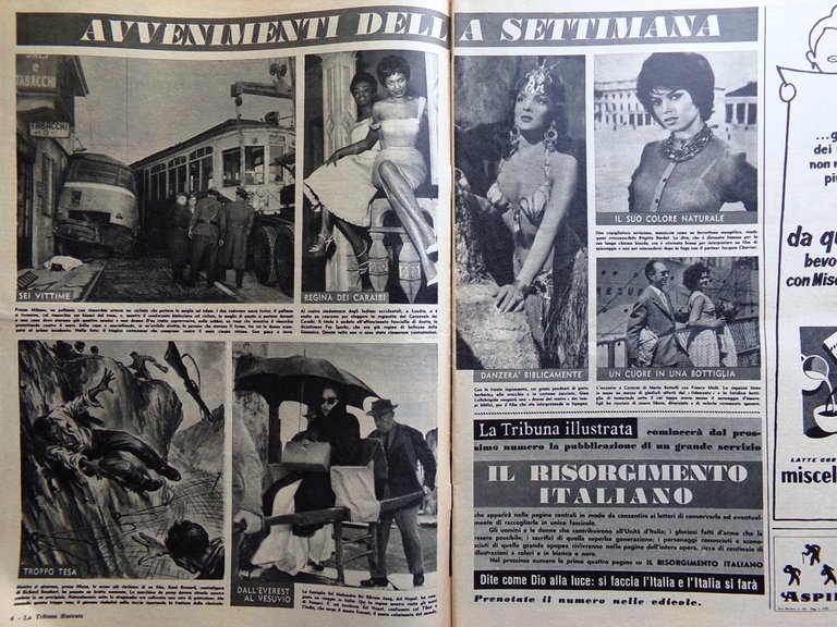 La Tribuna Italia Illustrata 15 Febbraio 1959 Hans Hedtoft Agnelli …