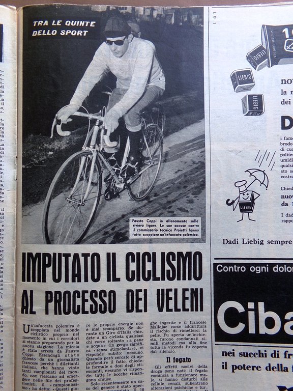 La Tribuna Italia Illustrata 15 Febbraio 1959 Hans Hedtoft Agnelli …