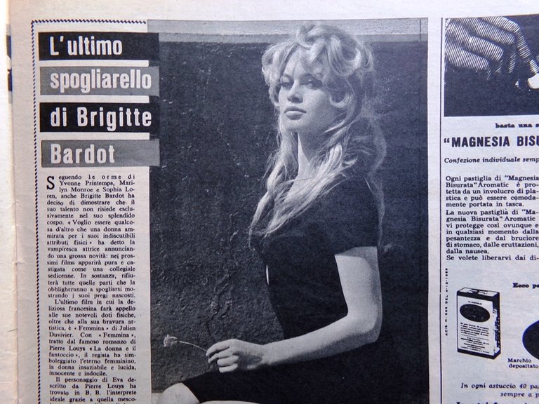 La Tribuna Italia Illustrata 15 Marzo 1959 Akihito Bardot Dante …