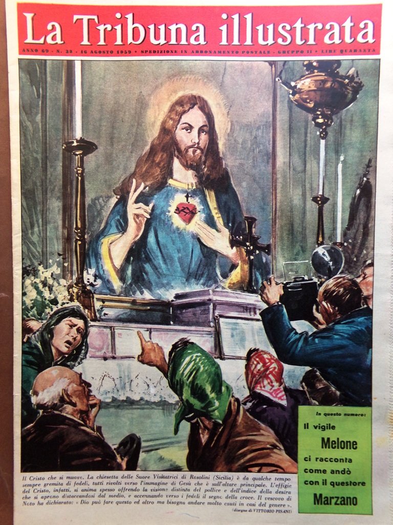 La Tribuna Italia Illustrata 16 Agosto 1959 Cristo Rosolini Balli …