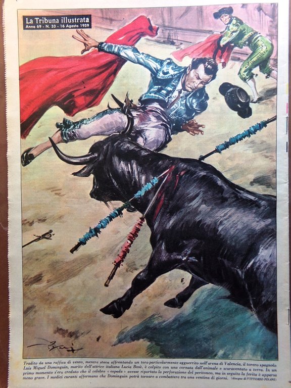 La Tribuna Italia Illustrata 16 Agosto 1959 Cristo Rosolini Balli …