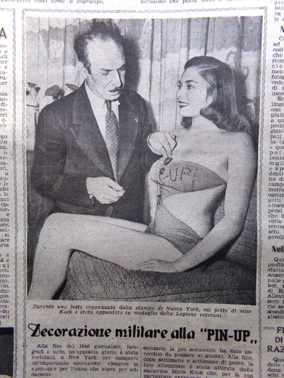 La Tribuna Italia Illustrata 16 Marzo 1947 Garbo Pin-Up Mazzini …