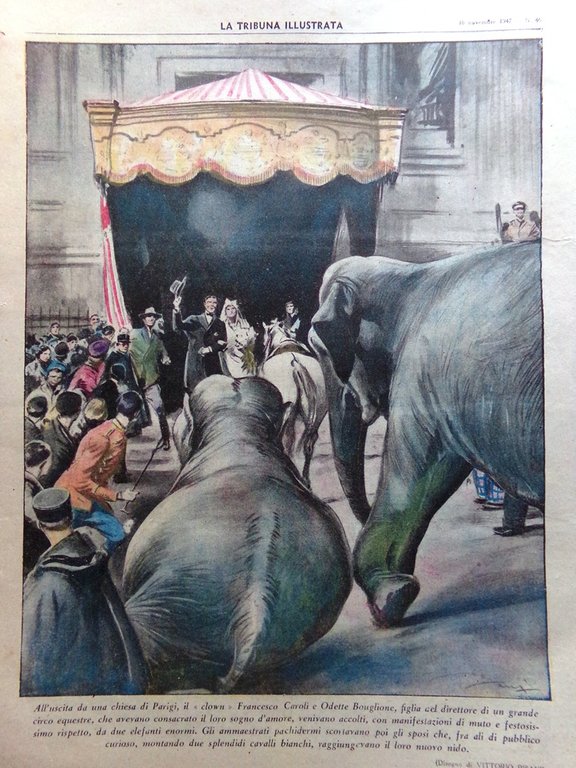 La Tribuna Italia Illustrata 16 Novembre 1947 Moda Lotta Colera …