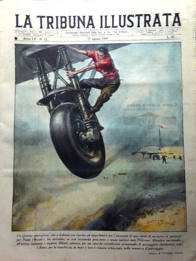 La Tribuna Italia Illustrata 17 Agosto 1947 Accademia Navale Mammut …