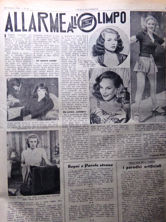 La Tribuna Italia Illustrata 18 Febbraio 1945 WW2 Fuga Tedeschi …