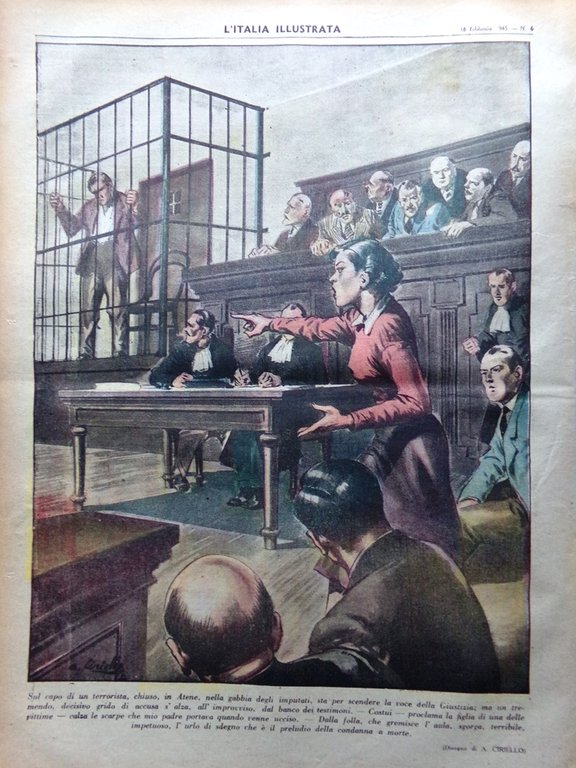 La Tribuna Italia Illustrata 18 Febbraio 1945 WW2 Fuga Tedeschi …