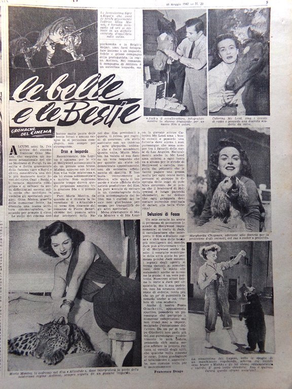 La Tribuna Italia Illustrata 18 Maggio 1947 Antartide Terra Hostess …