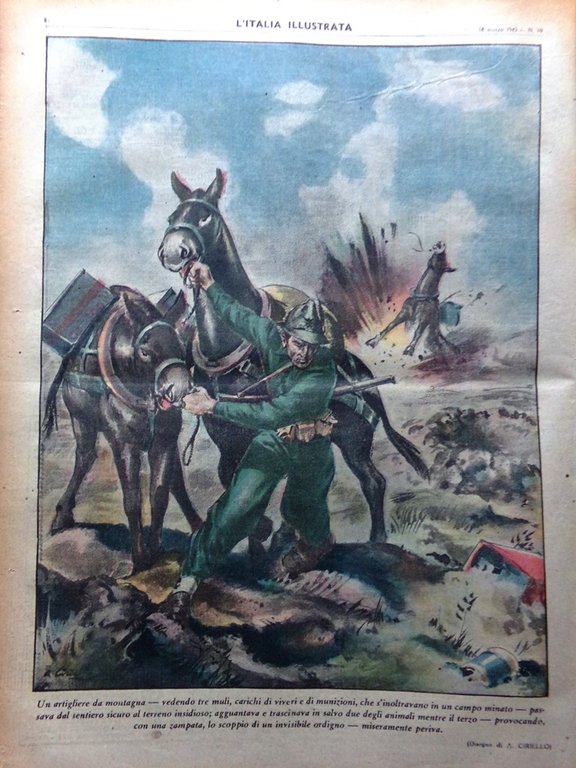 La Tribuna Italia Illustrata 18 Marzo 1945 WW2 America Croce …