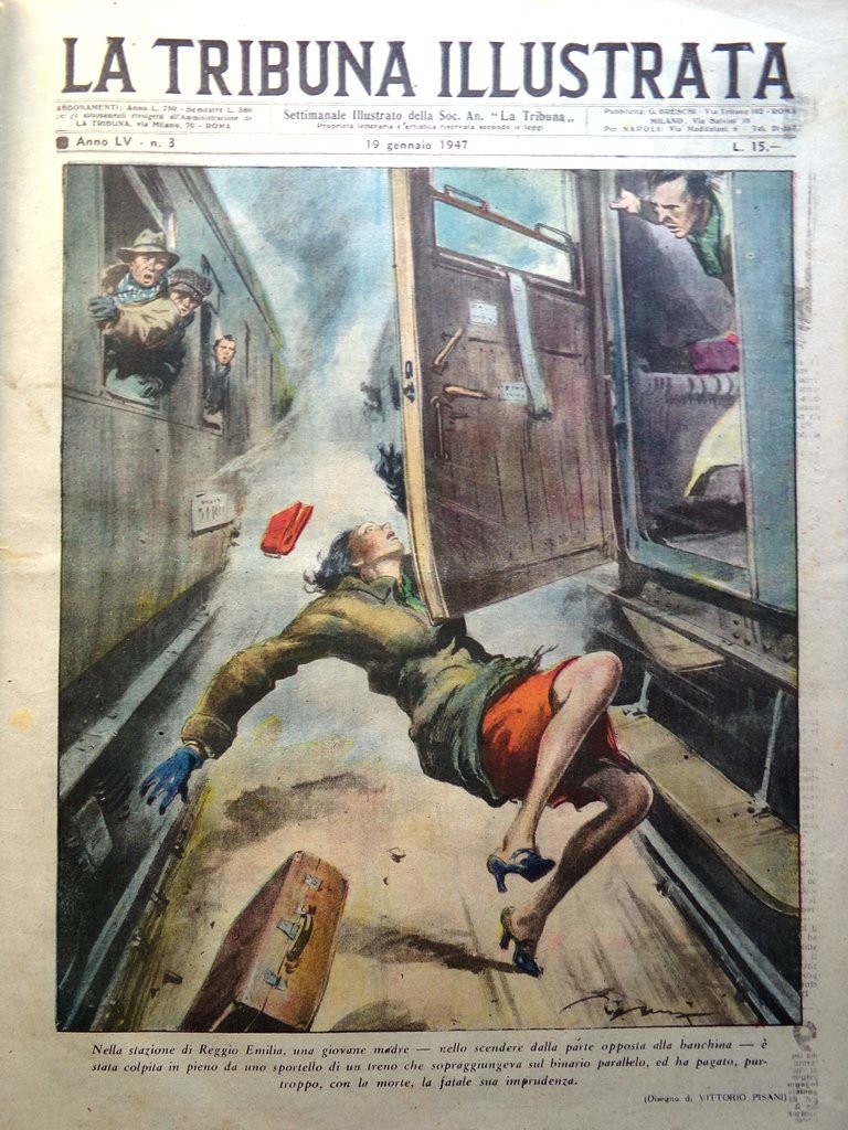 La Tribuna Italia Illustrata 19 Gennaio 1947 Animali Preistoria Nuoto …