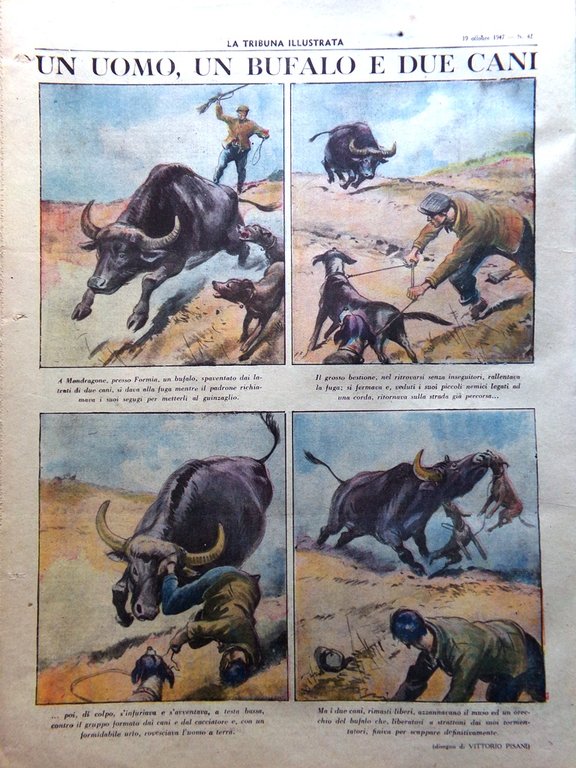 La Tribuna Italia Illustrata 19 Ottobre 1947 Diga Santa Giustina …