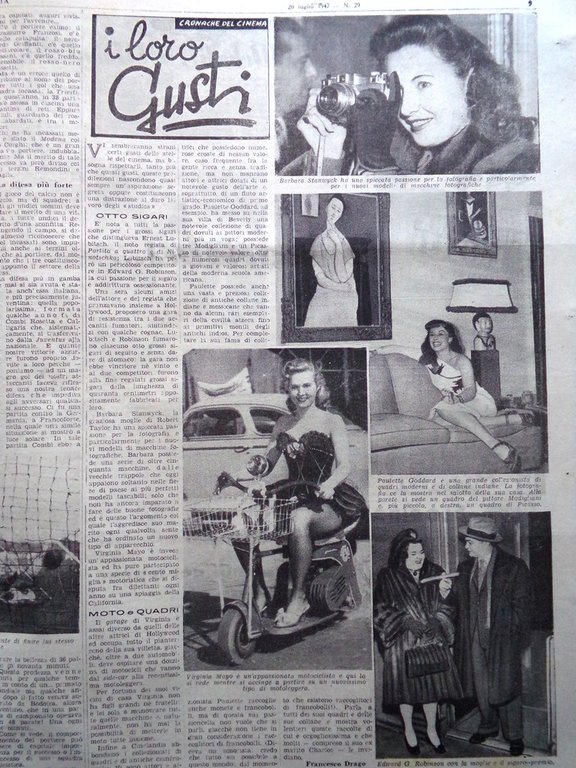 La Tribuna Italia Illustrata 20 Luglio 1947 Portieri Brevetti Gioielli …