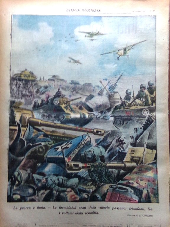 La Tribuna Italia Illustrata 20 Maggio 1945 WW2 Argentina Resa …