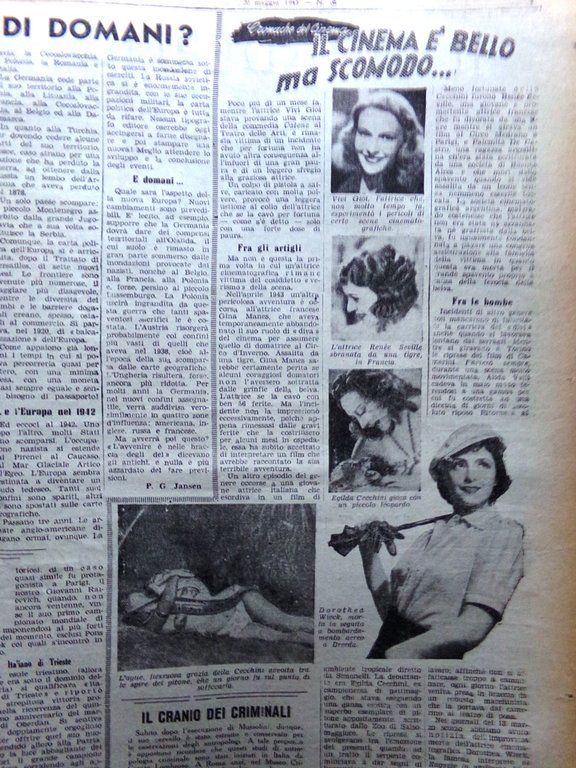 La Tribuna Italia Illustrata 20 Maggio 1945 WW2 Argentina Resa …