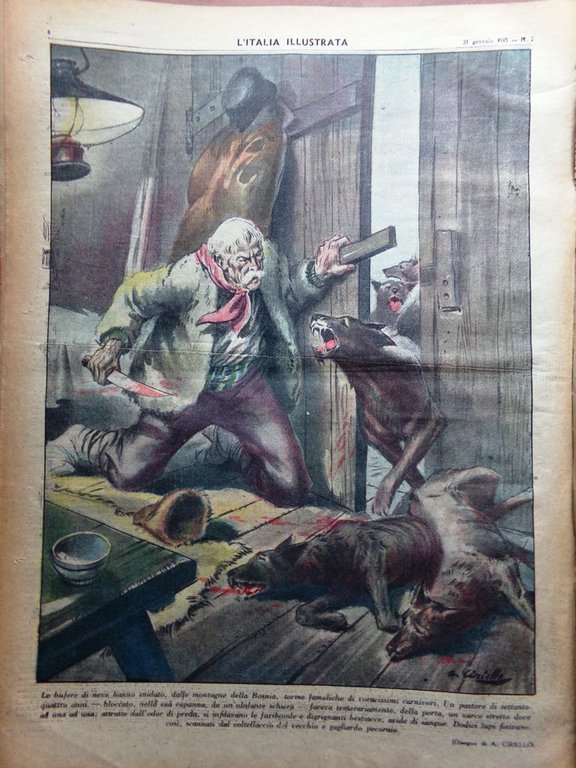 La Tribuna Italia Illustrata 21 Gennaio 1945 WW2 Vigliena Mazeel …