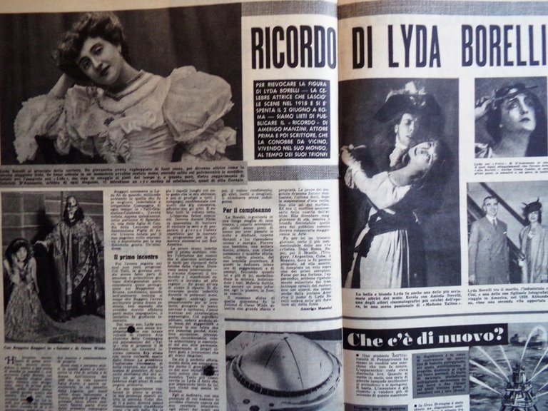 La Tribuna Italia Illustrata 21 Giugno 1959 Lyda Borelli Massignan …