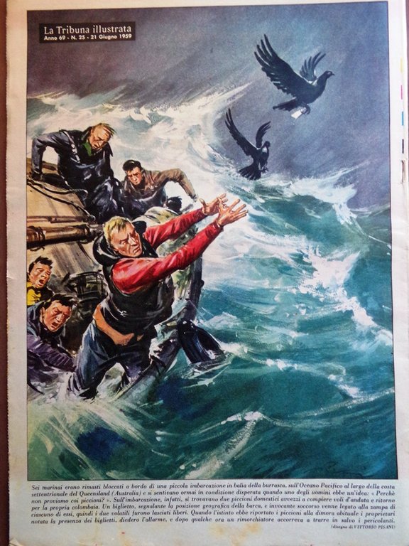 La Tribuna Italia Illustrata 21 Giugno 1959 Lyda Borelli Massignan …