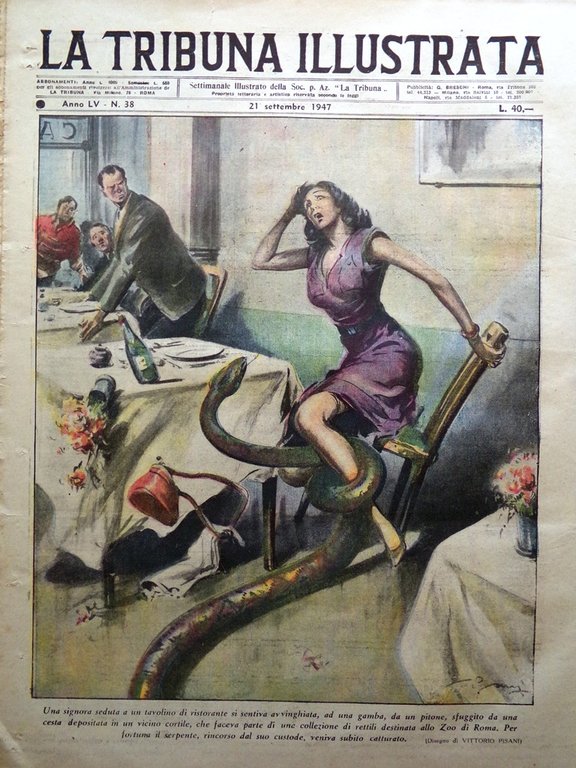 La Tribuna Italia Illustrata 21 Settembre 1947 Manolete Pola Orologi …