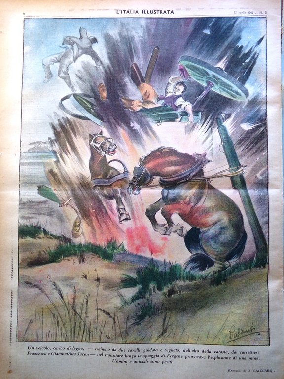La Tribuna Italia Illustrata 22 Aprile 1945 WW2 Tesoro Germania …