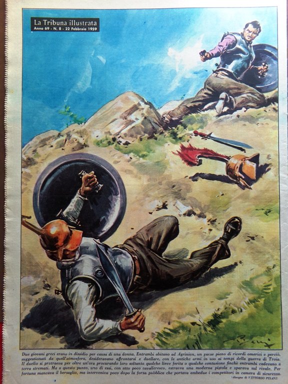 La Tribuna Italia Illustrata 22 Febbraio 1959 Cabala Comicità Voto …