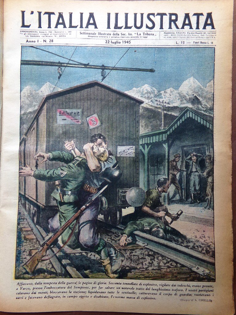 La Tribuna Italia Illustrata 22 Luglio 1945 WW2 Girls Sinatra …