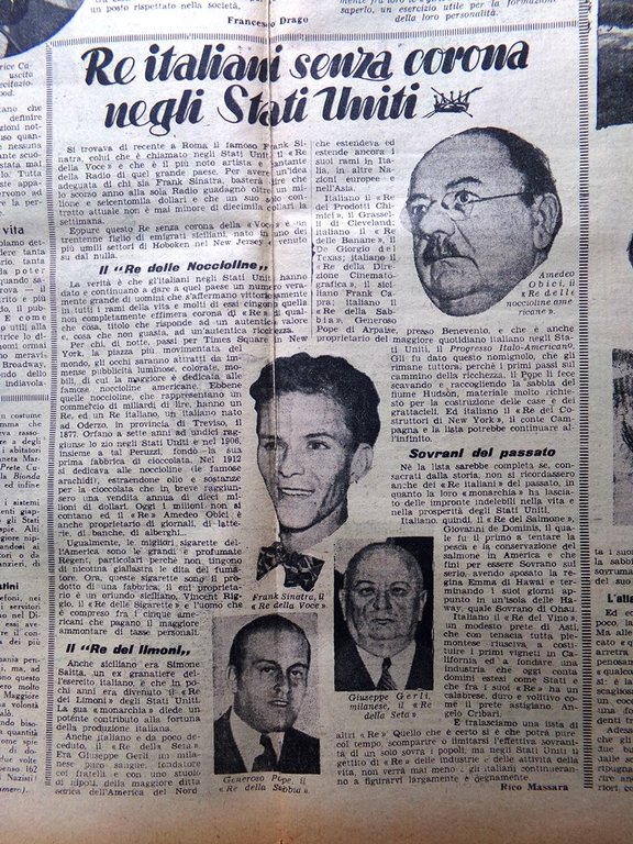 La Tribuna Italia Illustrata 22 Luglio 1945 WW2 Girls Sinatra …