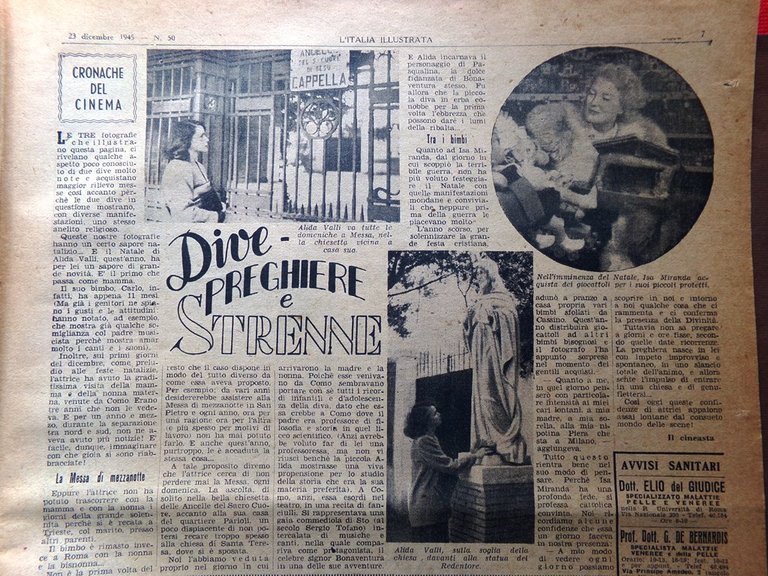La Tribuna Italia Illustrata 23 Dicembre 1945 Betlemme Fantini Teatro …