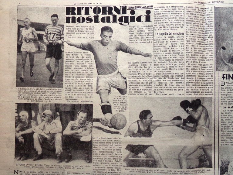 La Tribuna Italia Illustrata 23 Novembre 1947 Nobel Cori Dietrich …