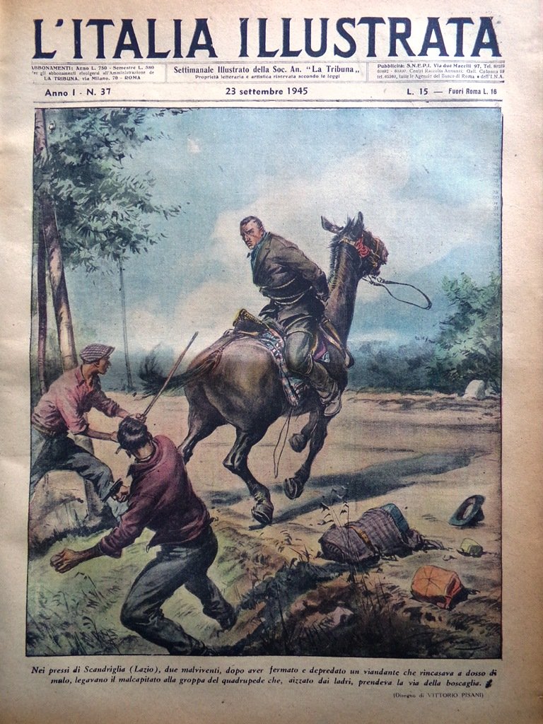 La Tribuna Italia Illustrata 23 Settembre 1945 Criminali Tedeschi Radar …