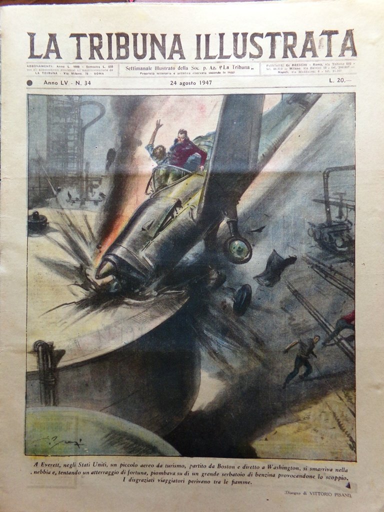 La Tribuna Italia Illustrata 24 Agosto 1947 Indipendenza India Crociera …