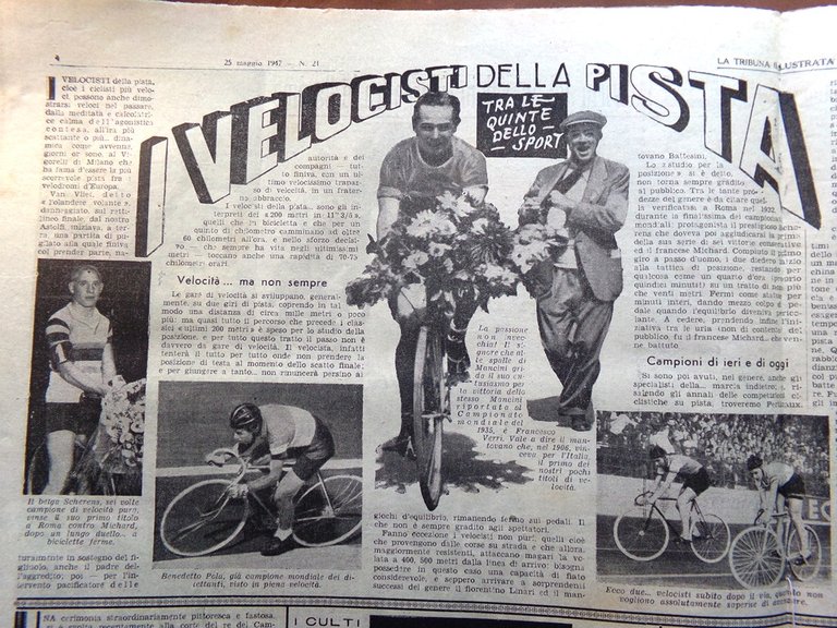 La Tribuna Italia Illustrata 25 Maggio 1947 Incendio Minerva Film …