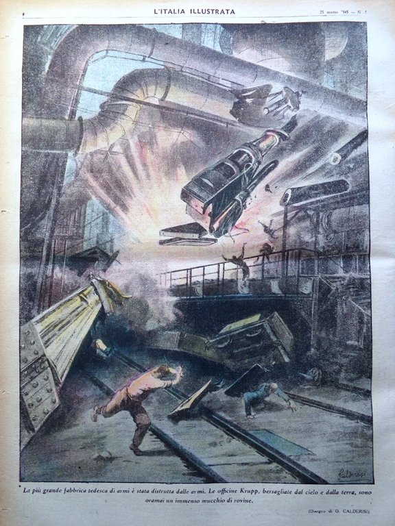La Tribuna Italia Illustrata 25 Marzo 1945 WW2 Krupp Vallo …