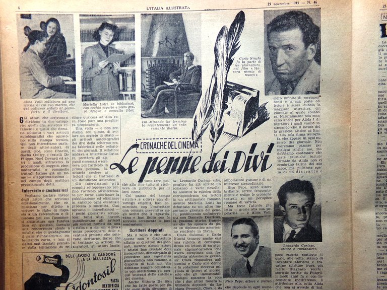 La Tribuna Italia Illustrata 25 Novembre 1945 Trafficanti Baseball Tojo …