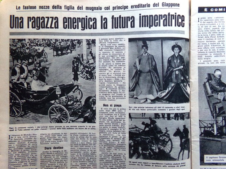 La Tribuna Italia Illustrata 26 Aprile 1959 Nozze Akihito Relitti …