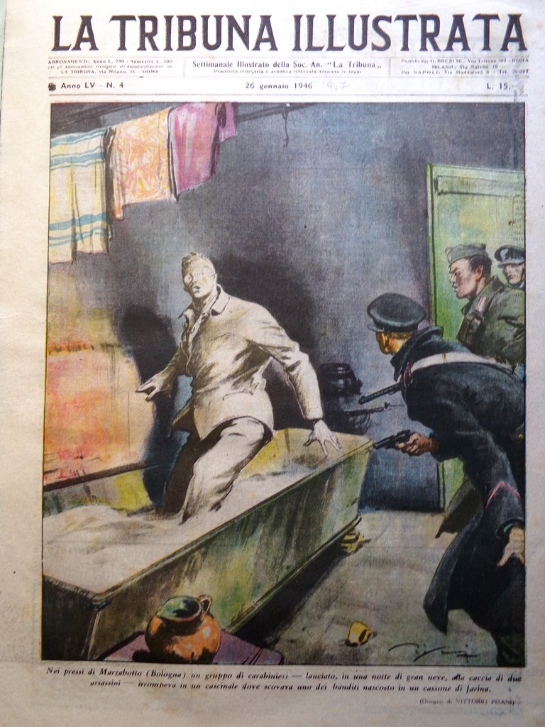 La Tribuna Italia Illustrata 26 Gennaio 1947 Fausto Coppi Tricolore …