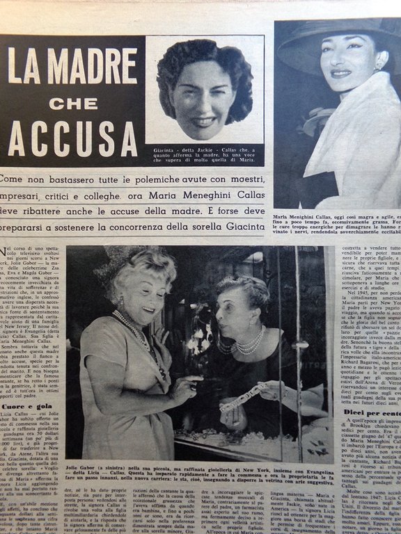 La Tribuna Italia Illustrata 26 Luglio 1959 Joe Sentieri Callas …