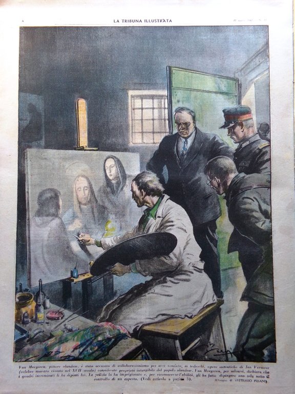 La Tribuna Italia Illustrata 27 Aprile 1947 Van Meegeren Porto …