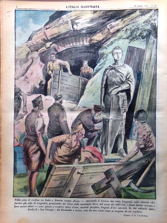 La Tribuna Italia Illustrata 27 Maggio 1945 WW2 Sumatra Cinecittà …