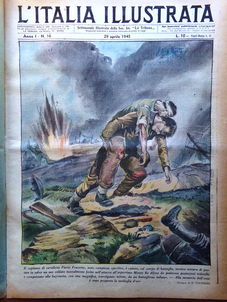 La Tribuna Italia Illustrata 29 Aprile 1945 WW2 Flavio Frassetto …