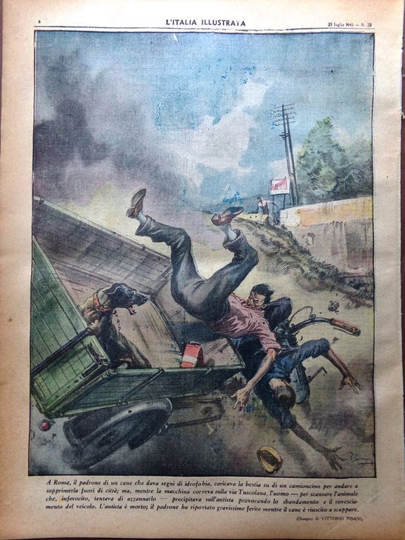 La Tribuna Italia Illustrata 29 Luglio 1945 WW2 Ciancotti Ceylon …