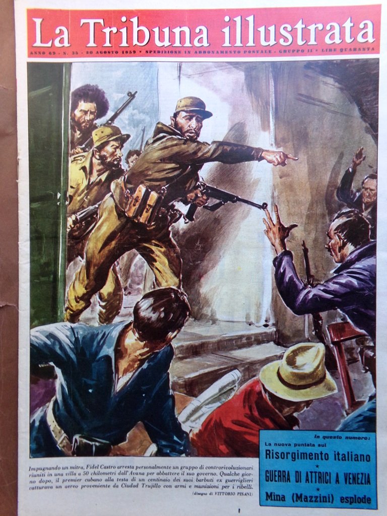 La Tribuna Italia Illustrata 30 Agosto 1959 Castro Mina Aubry …
