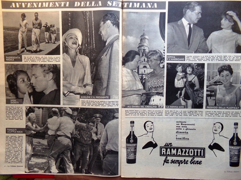 La Tribuna Italia Illustrata 30 Agosto 1959 Castro Mina Aubry …