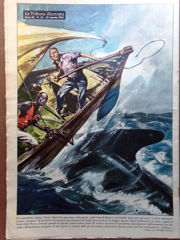 La Tribuna Italia Illustrata 30 Agosto 1959 Castro Mina Aubry …