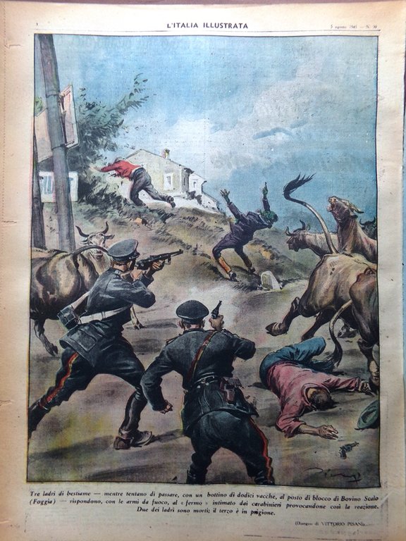 La Tribuna Italia Illustrata 5 Agosto 1945 Rivolta Regina Coeli …